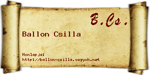 Ballon Csilla névjegykártya