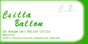 csilla ballon business card